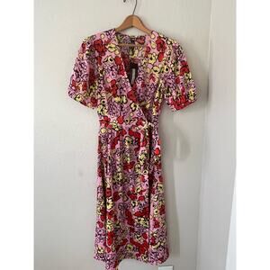 New with‎ Tags Women's Influence Wrap Floral Print Pink Dress Size 8